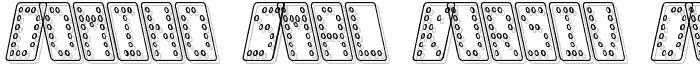 Domino smal kursiv omrids font